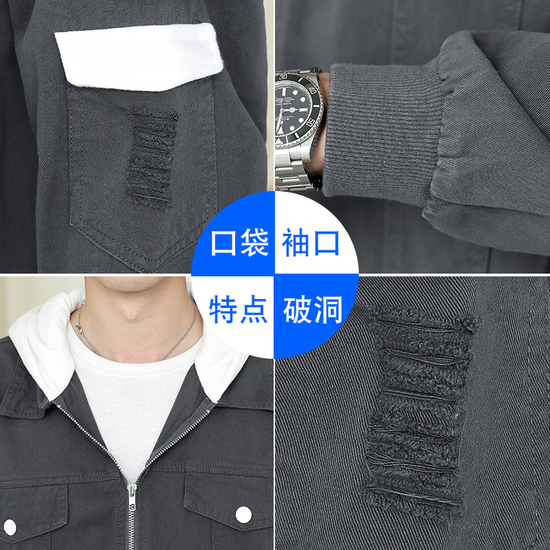 Blouson homme ZHEGU manches longues en Coton - Ref 3119486 Image 4