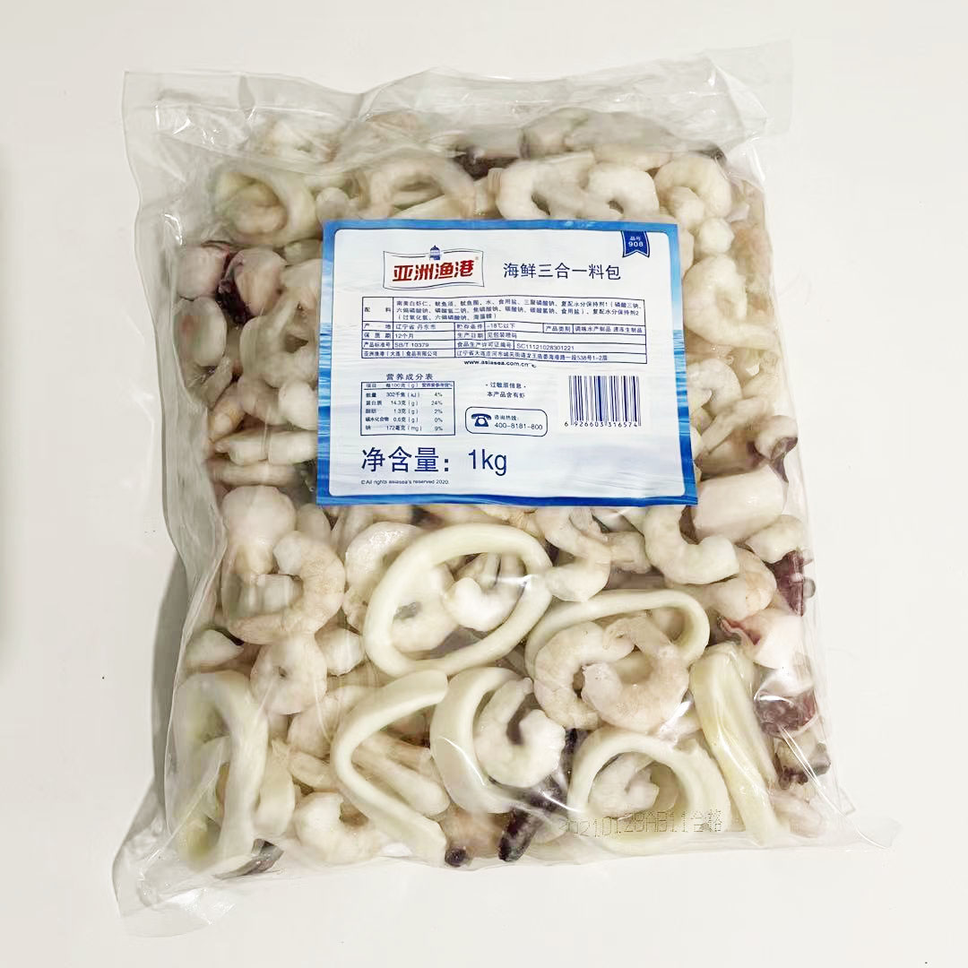 亚洲渔港海鲜三合一料包：美味披炒饭，轻松在家享受海鲜盛宴！