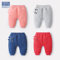 Yiqi Baby Baby Pants Autumn Winter Female Infant Large Pp Pants Plus Suede Cotton Pants Mens Baby Winter Dress Red Long Pants