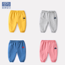 Baby beating underpants spring and autumn female baby pants spring cotton pants male baby pants foreign air outside wearing childrens spring clothes