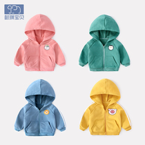 Baby coat spring and autumn baby clothes spring hooded sportswear