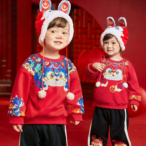 Детская зимняя красная утепленная толстовка для мальчиков, детская одежда