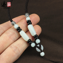 Jade Hetian Jade handmade pendant pendant rope jade pendant rope lanyard necklace adjustable rope for men and women necklace rope