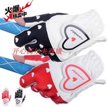 Original number 2017 new lady golf gloves with loo finger gloves left and right hand pairs