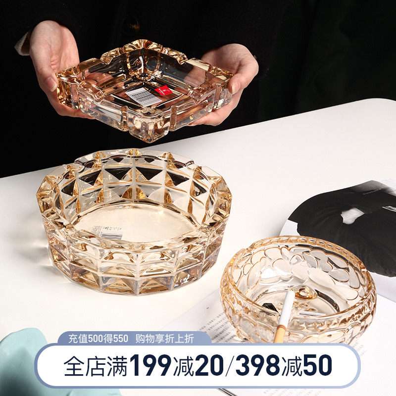 Eurostyle light extravaganza Ashtray Crystal Glass Creative Tide Size Home Living Room Office Bedroom Smock Vat