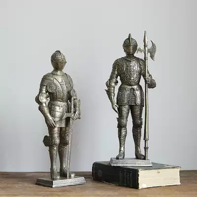 European style retro iron armor Knight advanced resin craft jewelry ornaments ancient Rome modern American countryside pastoral