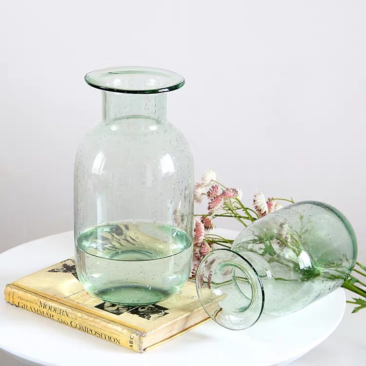 (Clear Cabin 5 Fold) Simpson Artisanal Glass Vase Flower Inserts Modern Minima Neoclassical American Florist Ornament