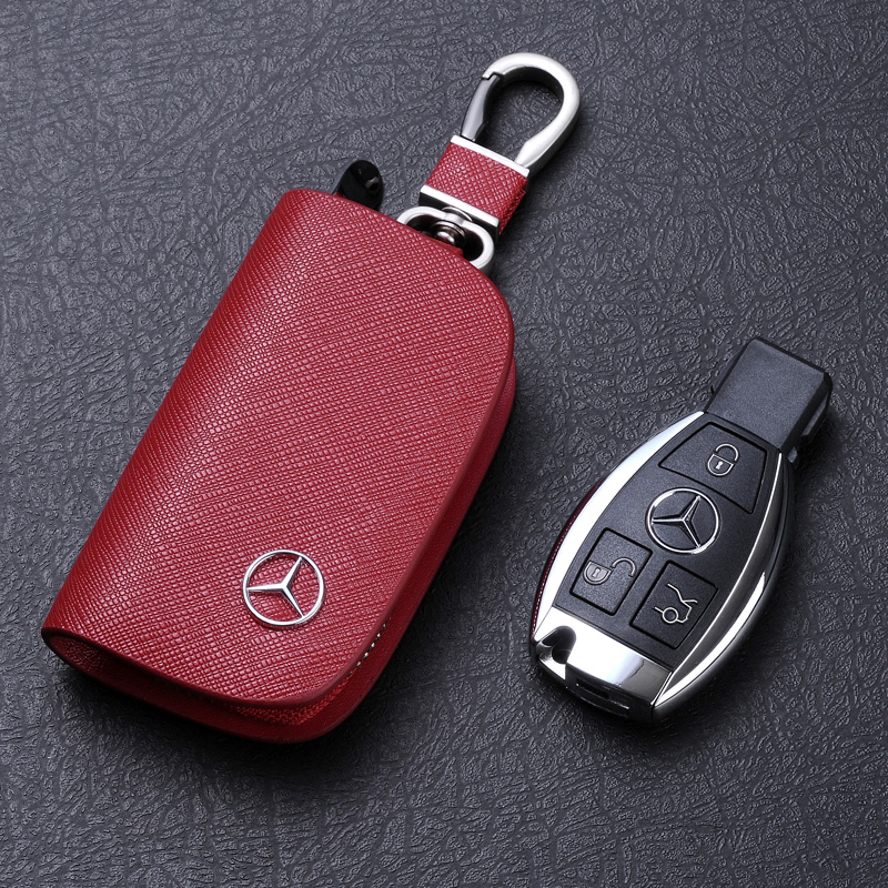 Mercedes car key bag unisex c200l new E-class e300S350 high-end leather car key protective cover