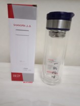 Crystal cup Top grade high borosilicate glass glass with lifting ring filter glass 320ml