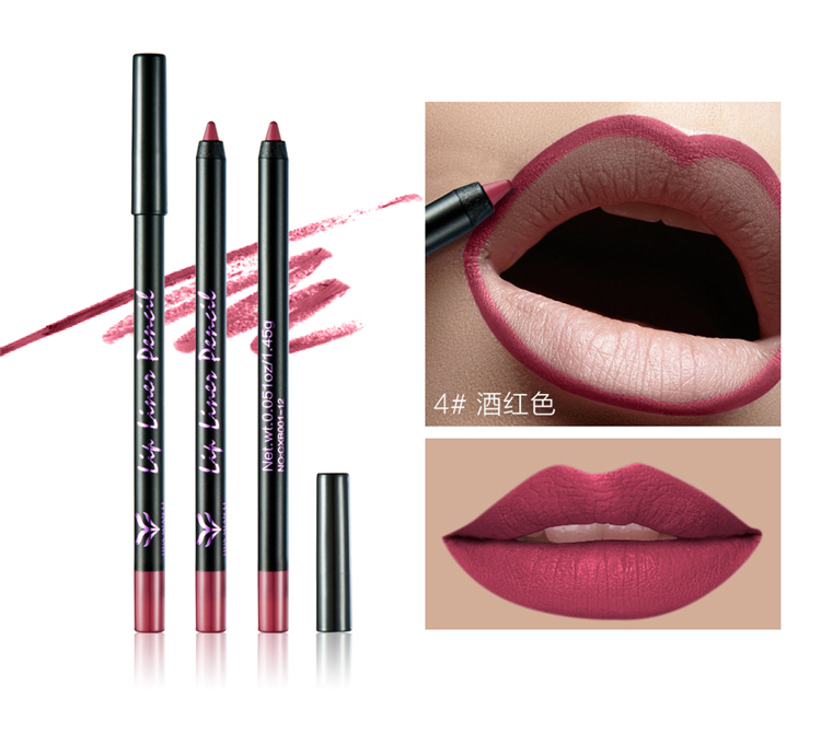 Môi lót bút kéo dài giữ ẩm không đánh dấu không thấm nước matte chính hãng màu nude cắn môi trang điểm tranh lip bút chì không dính cup son môi bút 	son bút chì apieu	