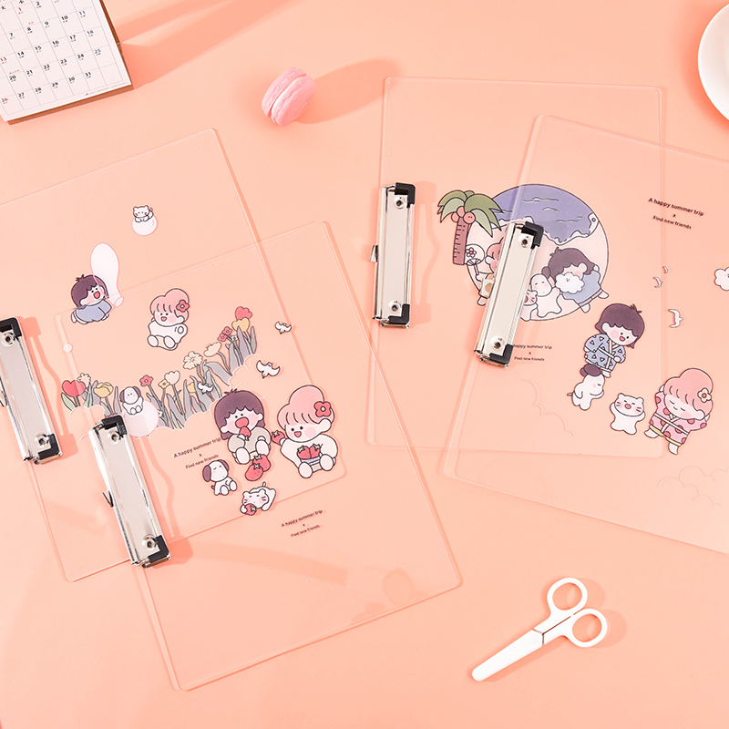 a4 plastic acrylic plywood transparent paper hard backing plate splint writing writing tablet information clip Cornetto functional bill opening single file plate