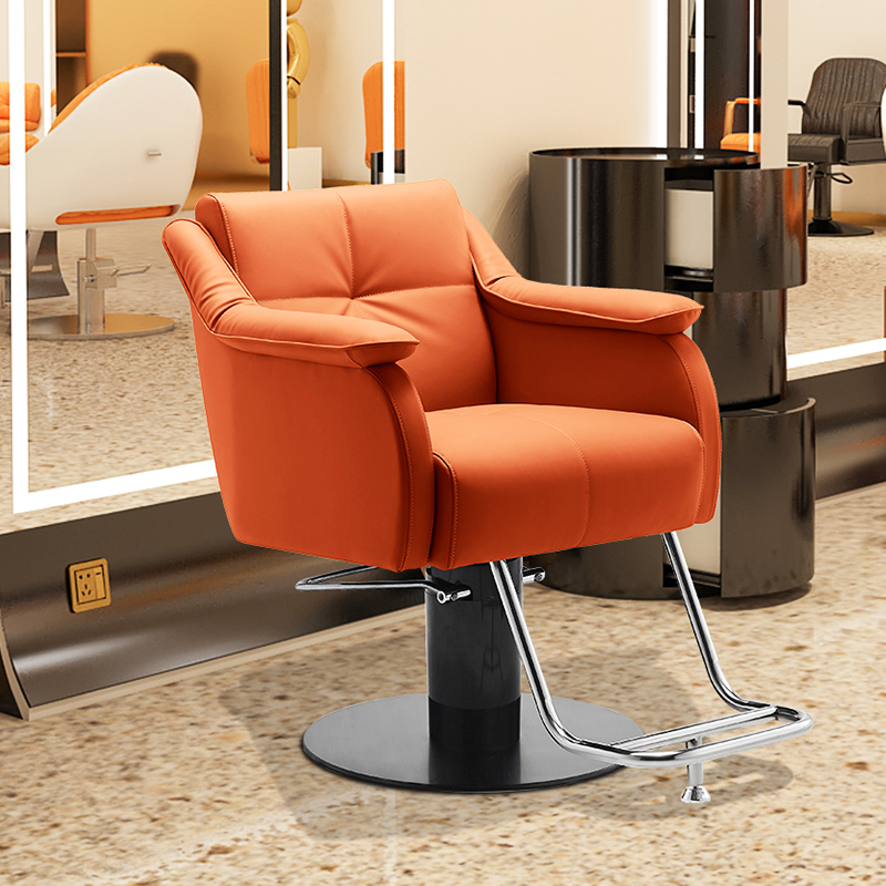 Hairdressing shop chair hair salon chair hair salon special hair cutting chair net celebrity beauty stool tide shop ironing chair orange