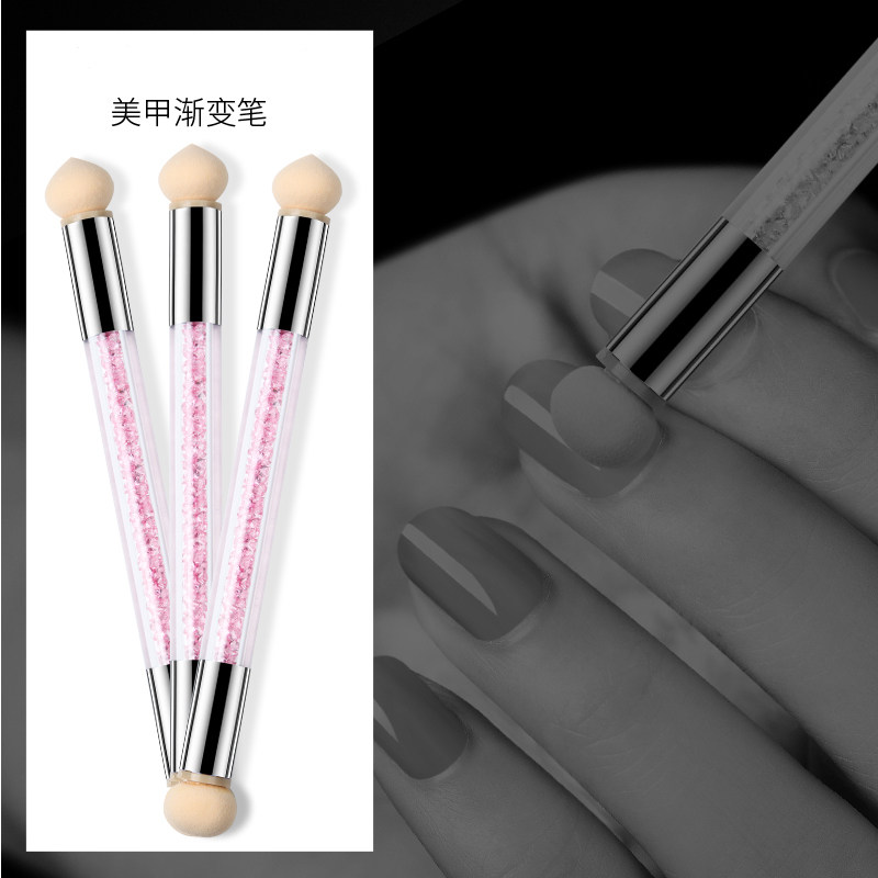 Nail sponge head point color pen Smudge pen block Gradient color pen tool set Rub special double head poke