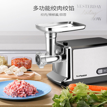 Tenfly Desktop Commercial Electric Meat Grinding Machine Stainless Steel Multi-function Automatic Dumpling Piercing Meat Energy