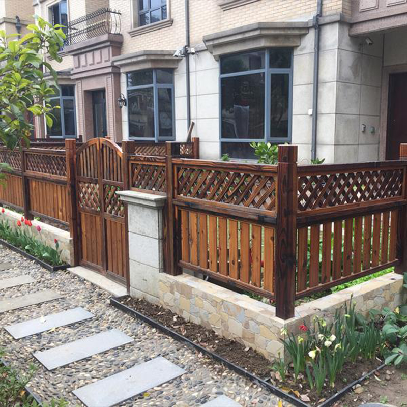 Anti-corrosion wood floor outdoor garden terrace grape rack solid wood flower box balcony suspended ceiling courtyard fence fence wooden house