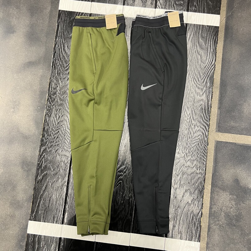Authentic Nike Pro Therma-Fit Men's Autumn and Winter Fleece-Lined Running Sports Training Pants Dd2123