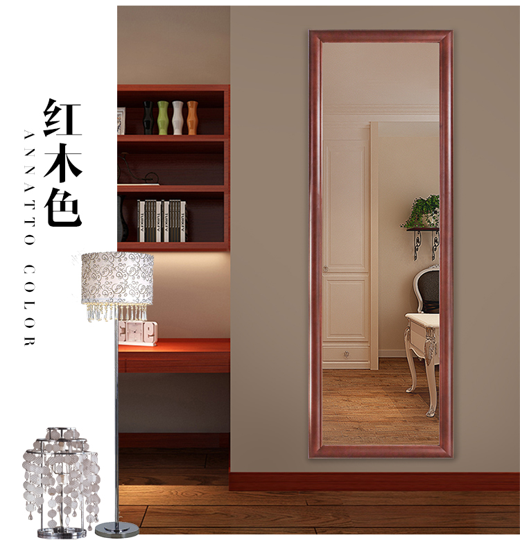 Trung Quốc màu trắng gỗ đầm gương treo tường phù hợp gương toàn thân gương nữ đơn giản cửa hàng quần áo dài gương với khung - Gương gương kính dán tường