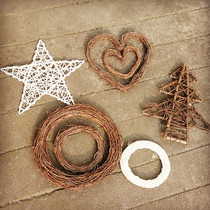 Dead rattan rattan garland Tree rattan Wall ceiling decoration branch wicker white love round Tuckahoe rattan circle
