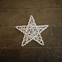 Белая пять -звездочка 20 см