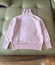 100% pure cashmere womens high neck cashmere sweater with rotator sleeve double strand small two yards S-4XL yards