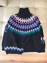 Generation 100% cashmere womens high collar cashmere sweater loose profile large 4 strands 650 grams thick S-XL yards