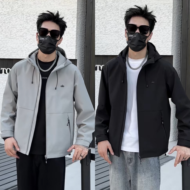 Softshell Jacket Men's Hooded Jacket Outdoor Windproof Waterproof Warm Versatile Casual Jacket Trendy Top Softshell Jacket Men's Hooded Jacket Outdoor Windproof Waterproof Warm Versatile Casual Jacket Trendy Top
