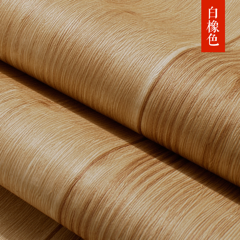 Vintage new Chinese style imitation floor grain wood grain living room TV background wall paper Simple hotel bedroom Dining room Teahouse