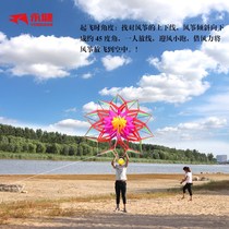 Weifang Kite Yongjian three-dimensional and tie-Lian kite with a full set of kite reels Large adult snow lotus kite