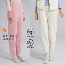 Warm velvet outdoor casual fleece pants for women in autumn and winter warm polar fleece sweatpants casual trousers for men straight sports pants