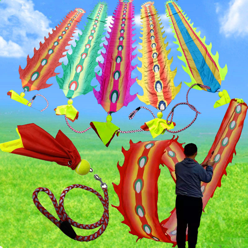 Adult fitness dragon dance dragon movement flying dragon throwing dragon streamer ribbon ribbon leading square dance shaking dragon with ball dragon dance