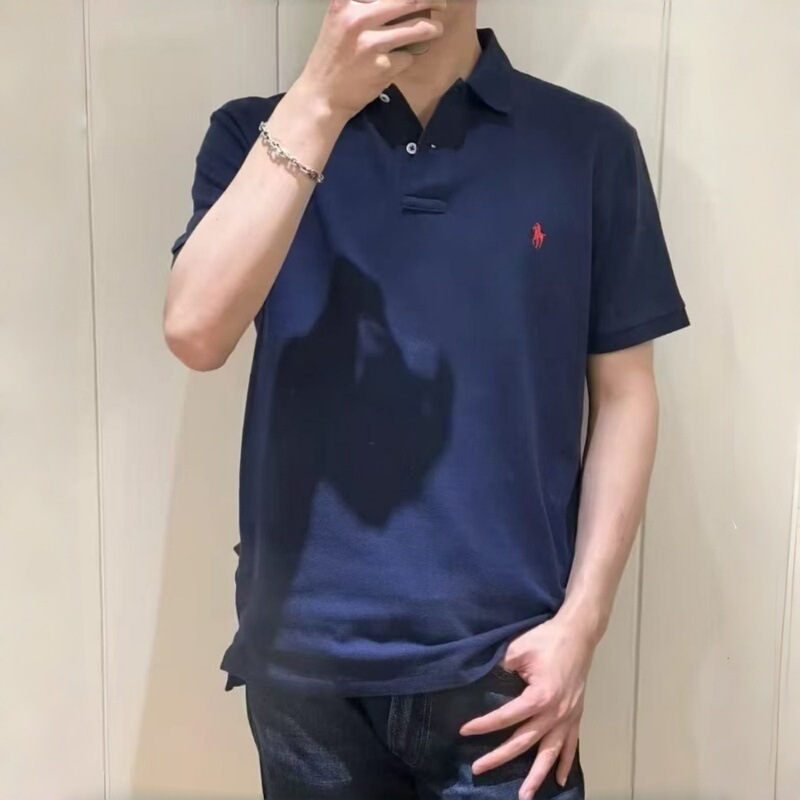 American Style Paul Men's Short-Sleeved Polo Shirt Summer Business Casual Pure Cotton Embroidered Pony Logo Lapel T-Shirt in Stock