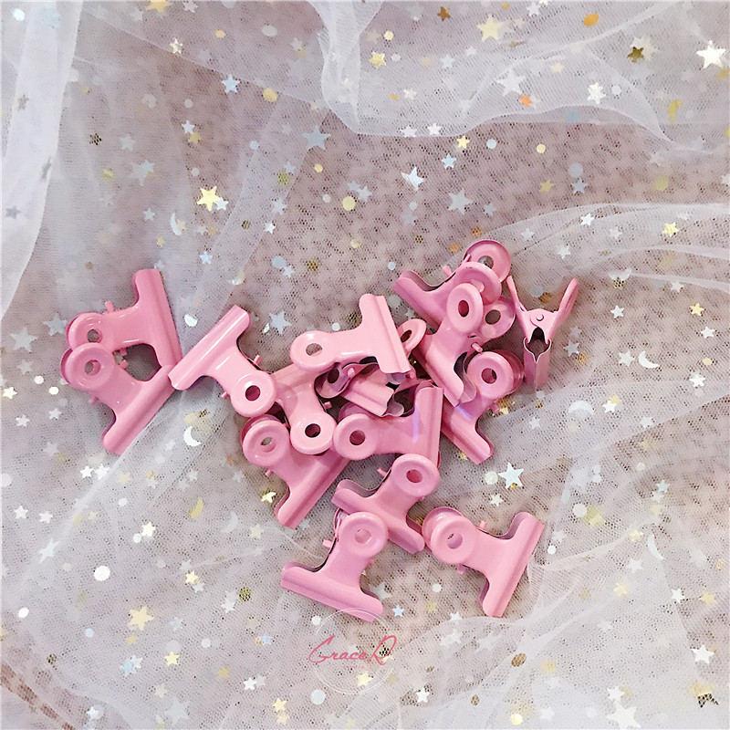 GR Cute Mini Iron Sheet Clip Candy Color Iron Art Baking Varnish Bill Clip Snacks Closure Clip Long Tail Clip Hand Ledger