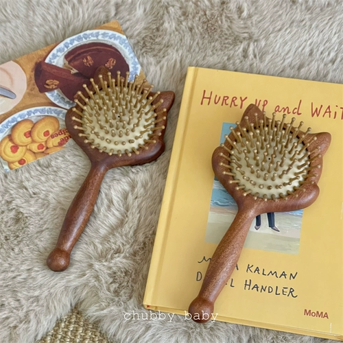 Деревянный милый кушон, подушка безопасности, портативная расческа, массажер, кот