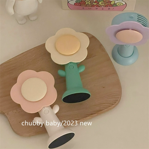 Милый ретро портативный перезаряжаемый вентилятор в форме цветка, в цветочек