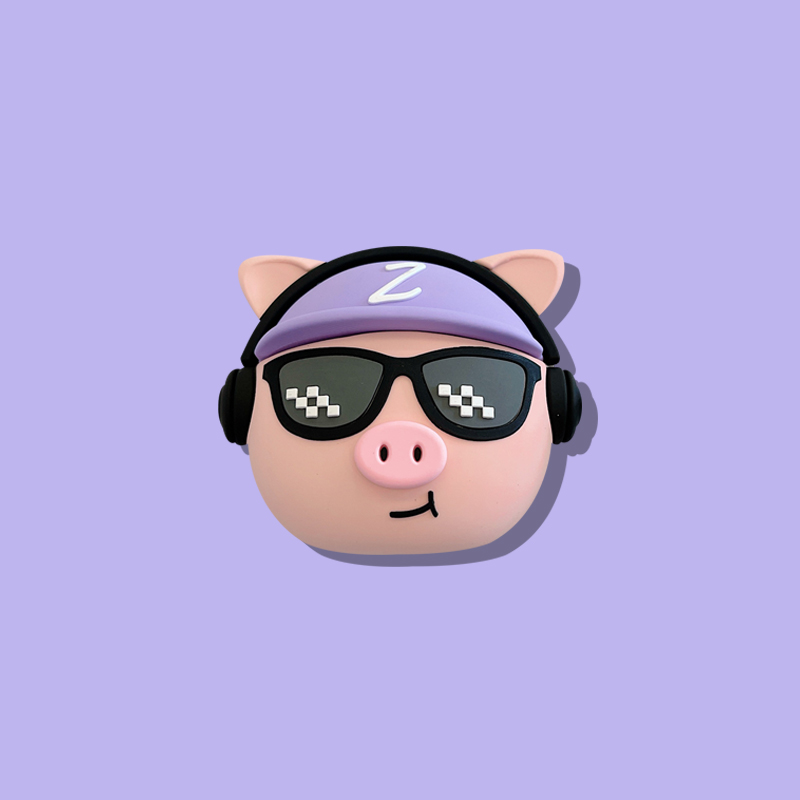 Cute hip hop pigs apply AirPods3 generation protective suit Apple 2 generation Bluetooth headphones Pro Shell fun men and women