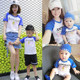 Children's short-sleeved T-shirts, parent-child summer clothes, family of three, stylish tops for boys and girls, baby jumpsuits