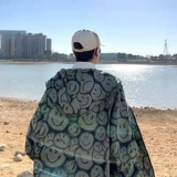 Мужская осенняя трендовая куртка в стиле хип-хоп для отдыха, оверсайз, большой размер