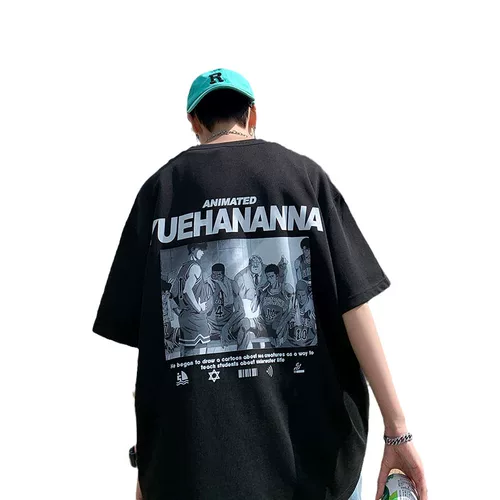 Tide, летняя трендовая футболка, в американском стиле, свободный крой, оверсайз, короткий рукав