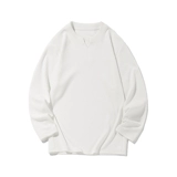 Белый весенний летний приятный телу лонгслив для отдыха, V-образный вырез, свободный крой