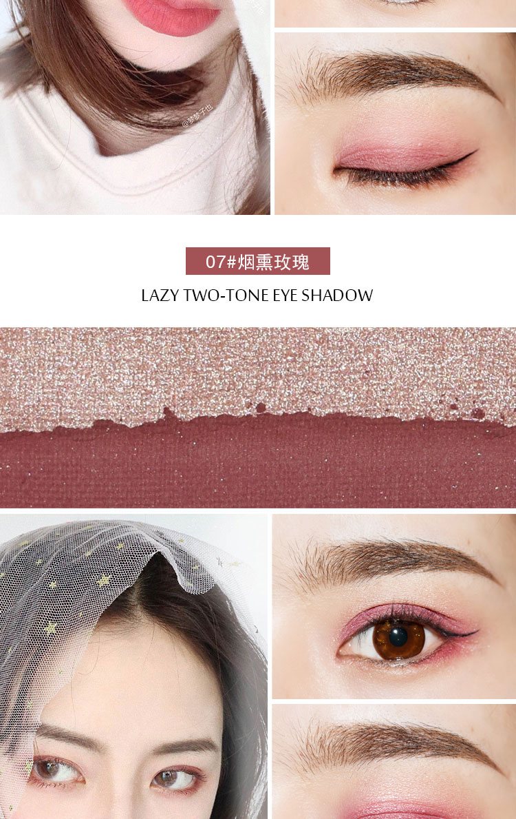 GIỮ LIVE kẻ mắt lười biếng hai màu trong siêu lửa hai lớp màu hồng hun khói màu đỏ gạch đỏ hoàng hôn trang điểm mới bắt đầu - Bóng mắt odbo phấn mắt