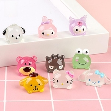 Cartoon small three-dimensional night light animal resin desktop car decoration pendant handmade DIY small night light decoration accessories