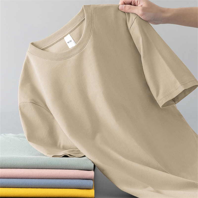 Pure Cotton Short-Sleeved Unisex Summer All-Cotton Colorful T-Shirt Half-Sleeve Base Layer 100% Xinjiang Long-Staple Cotton T-Shirt