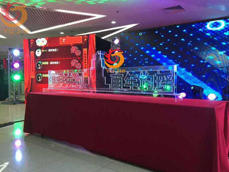 Custom made acrylic wine ice sculpture Groundbreaking ceremony Celebration Anniversary pouring red wine champagne tower opening ceremony