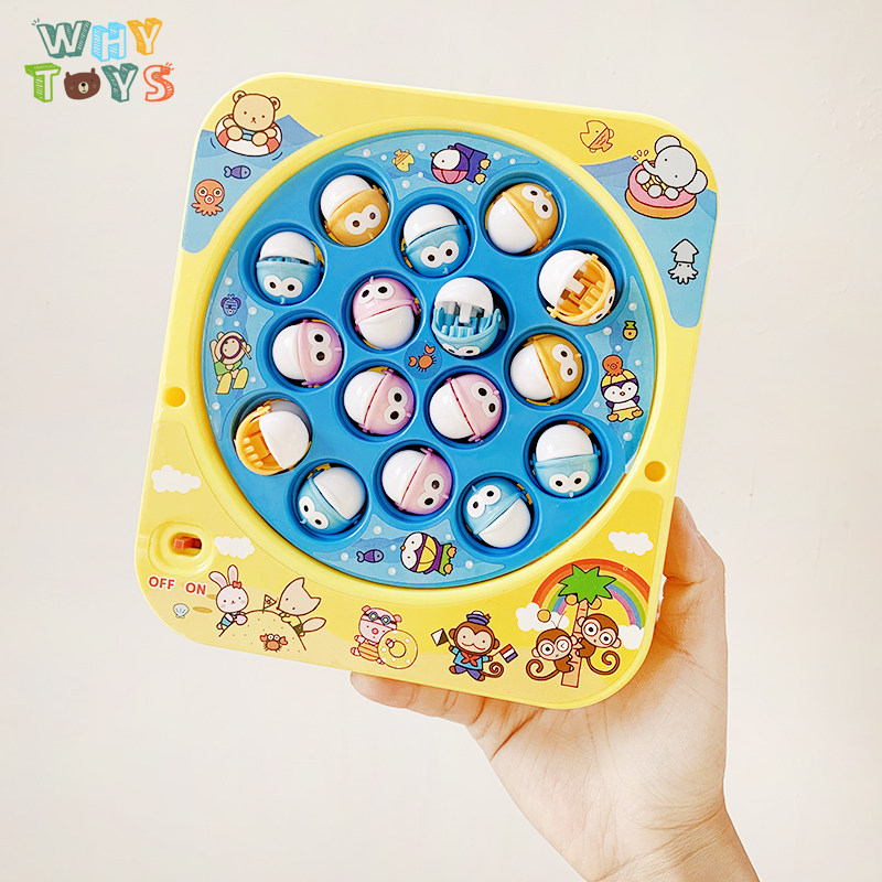 Japanese Children Fishing Toy Plastic Childhood When Turntable Fish Electric Indoor Toys