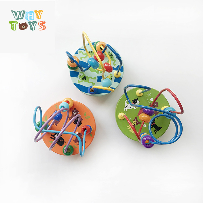 Baby String Beads Toy Cartoon Hand-eye Coordination Practice Tumbler Around Pearl Puzzle Baby Hand Fine Beads