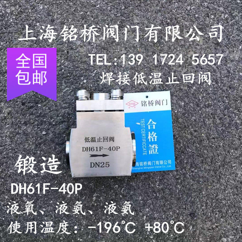 DH61F-40P304 stainless steel low temperature welding check valve LNG liquid oxygen liquid nitrogen liquid oxygen liquid low temperature check valve