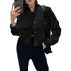 2024Solidcolorshortpilotjacketcasualwomen'sjacket