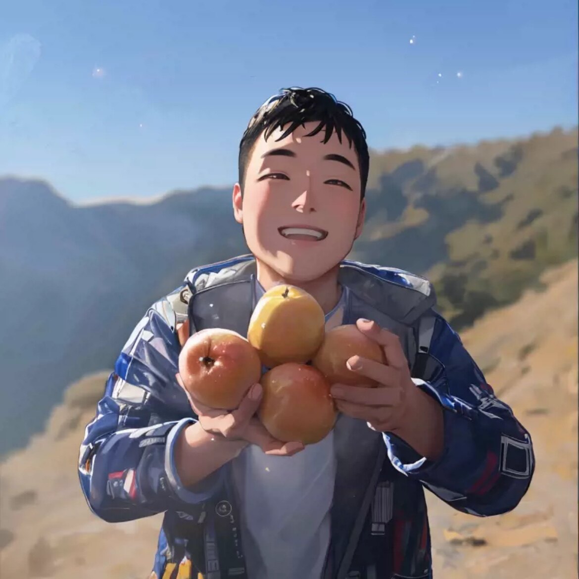 云南一大段苹果园