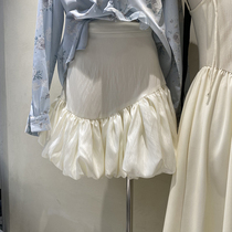 In the spring of 2023 new bubble skirt female red high waist and thin small A - word skirt skirt
