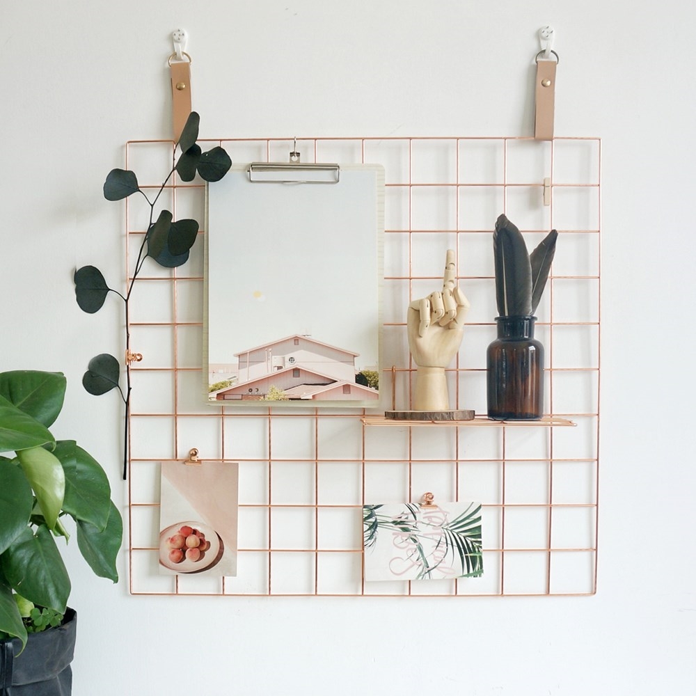 Nordic Mesh Photo Wall Golden Barbed Wire Iron Art Wall Decoration Rose Metal Color Dorm Room Rental Decoration